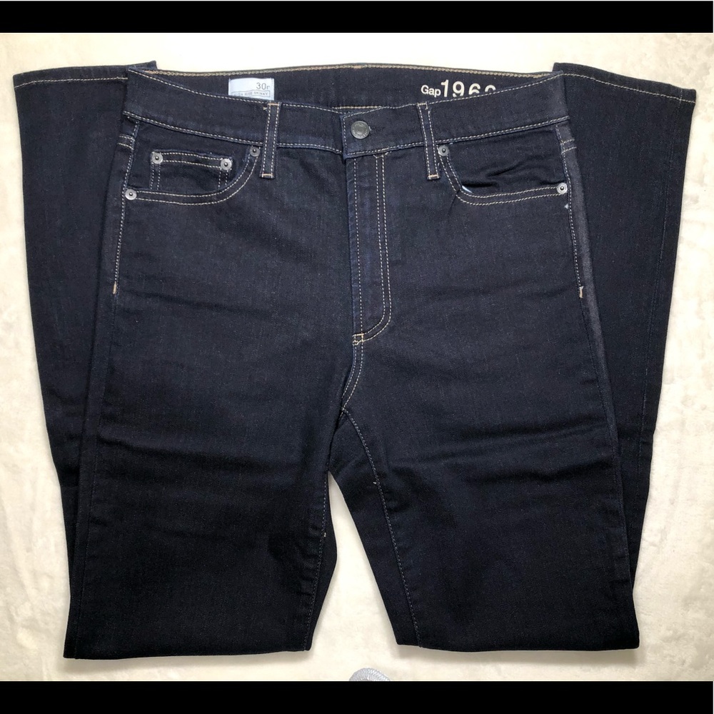 Gap 1969 High Rise Skinny Dark Wash Jeans Size30 R